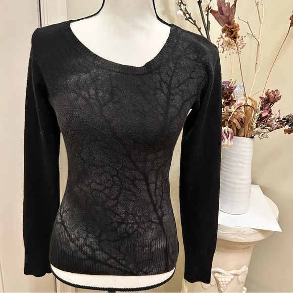 Goth silver tree coral black dye sweater H&M - Picture 8 of 8